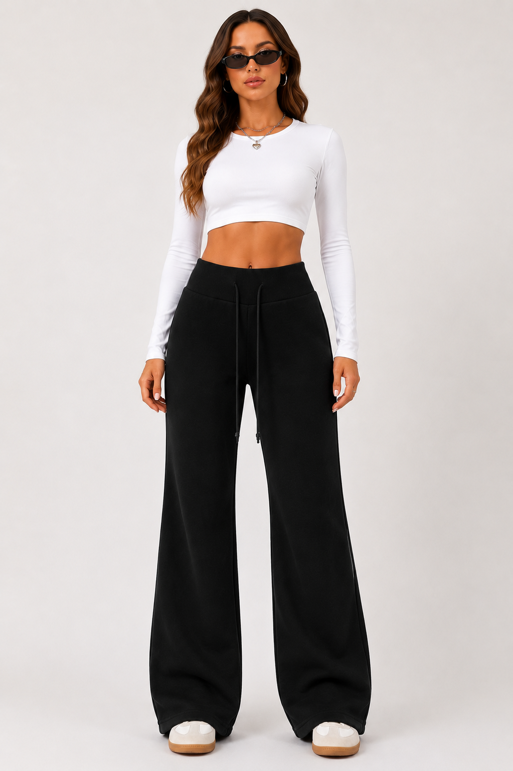 Women’s Fleece-Lined Wide-Leg Pants