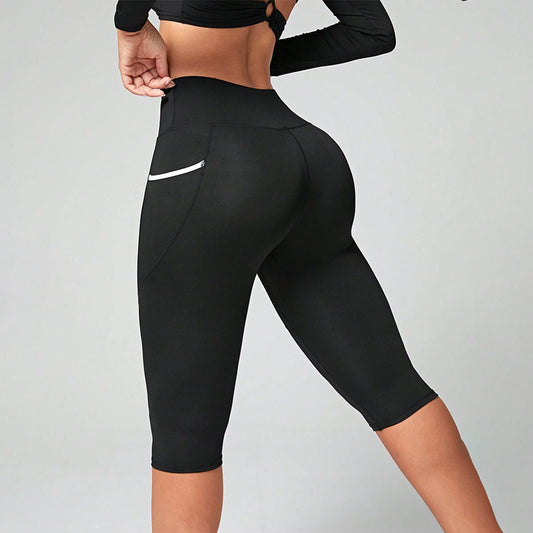 Women's sculpting capri leggings with side pocket