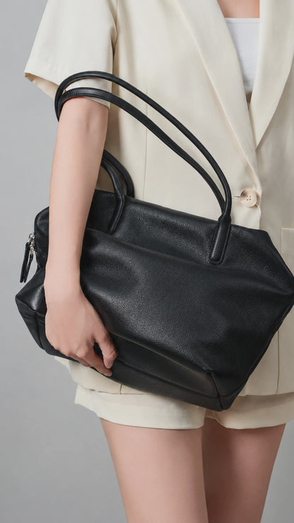 Luxe Leather Tote Shoulder Bag
