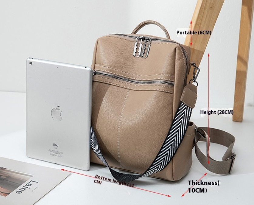 Women’s Convertible PU Leather Backpack & Shoulder Bag