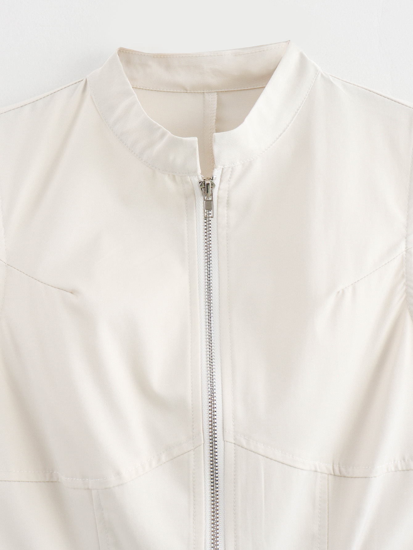 Sandstone Zip-Front Dress