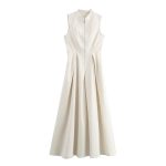 Sandstone Zip-Front Dress