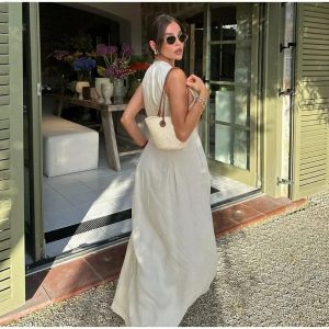 Sandstone Zip-Front Dress