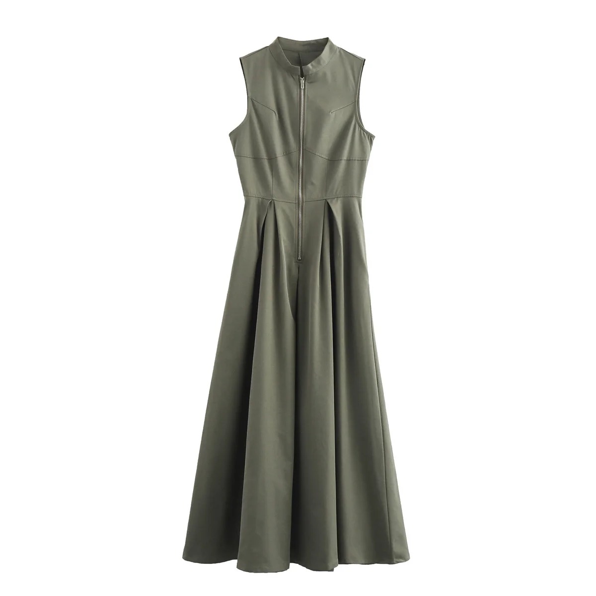 Olive Grace Zip-Front Dress