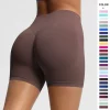Women Shorts Low Ribbed Waist Band Yoga Shorts Seamless Scrunch Bum Workout Gym Shorts Booty Hight Stretch Running Shorts